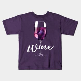 Wine Lover Galaxy in a Glass Kids T-Shirt